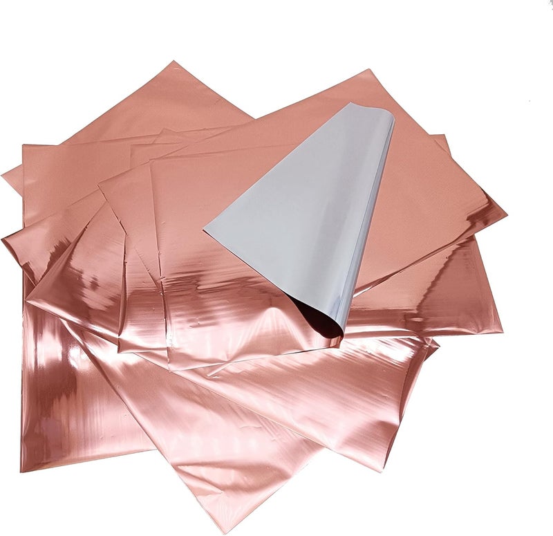 JBQUEEN 50 Sheets A4 Size Reactive Foil Transfer Foil Paper Use Laminator Laser Printer, Transfer Craft Foil for Handmade Craft Accessories (Rose Golden) - Image 1